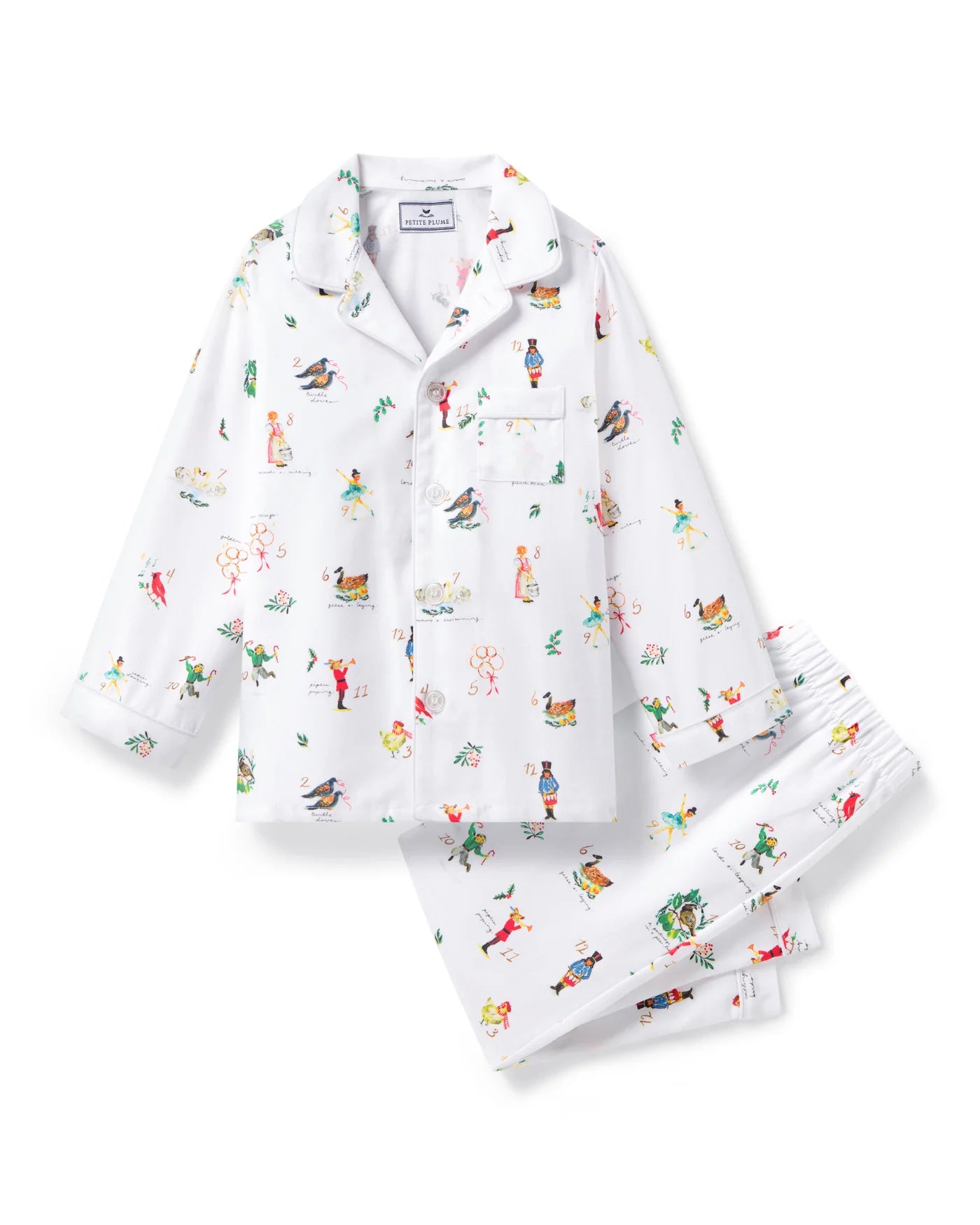 Petite Plume Children’s Twill Pajamas - 12 Days of Christmas