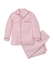 Petite Plume Toddler and Kids Long Set Pajamas - Red Ticking