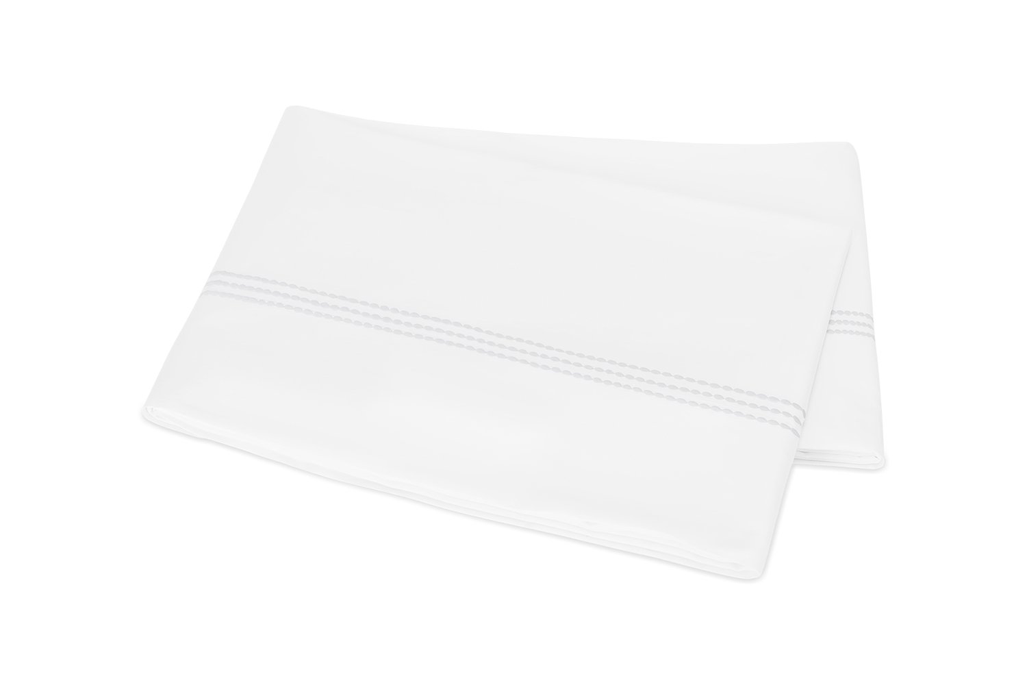 Matouk Amara Triple Pearl Flat Sheet - White