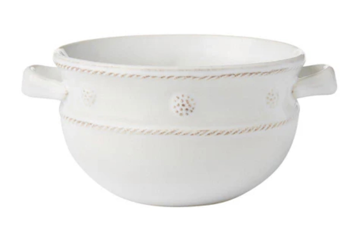 Juliska Berry & Thread Handled Soup Bowl - Whitewash