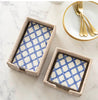 Hester & Cook Blue Lattice Paper Guest Napkins