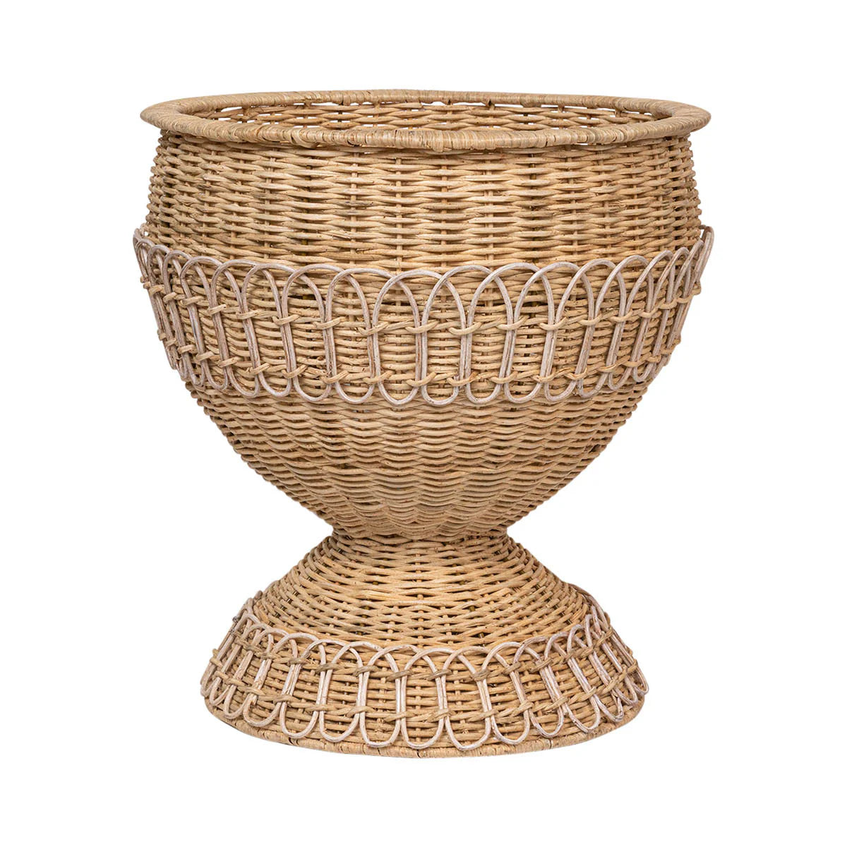 Juliska Provence Rattan Medium Urn - Whitewash