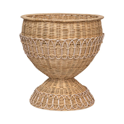 Juliska Provence Rattan Medium Urn - Whitewash