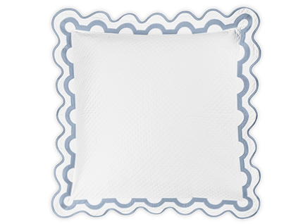 Matouk Mirasol Matelasse Sham - Hazy Blue