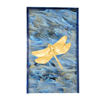 Southern Tribute Dragonfly Guest Towel Box - Blue