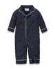 Petite Plume Baby Twill Classic Romper - Midnight Hearts