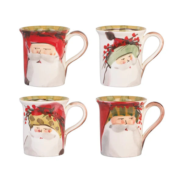 Vietri Old St. Nick Mug - Red Hat