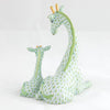 Herend Decorative Mother and Baby Giraffe - Keylime