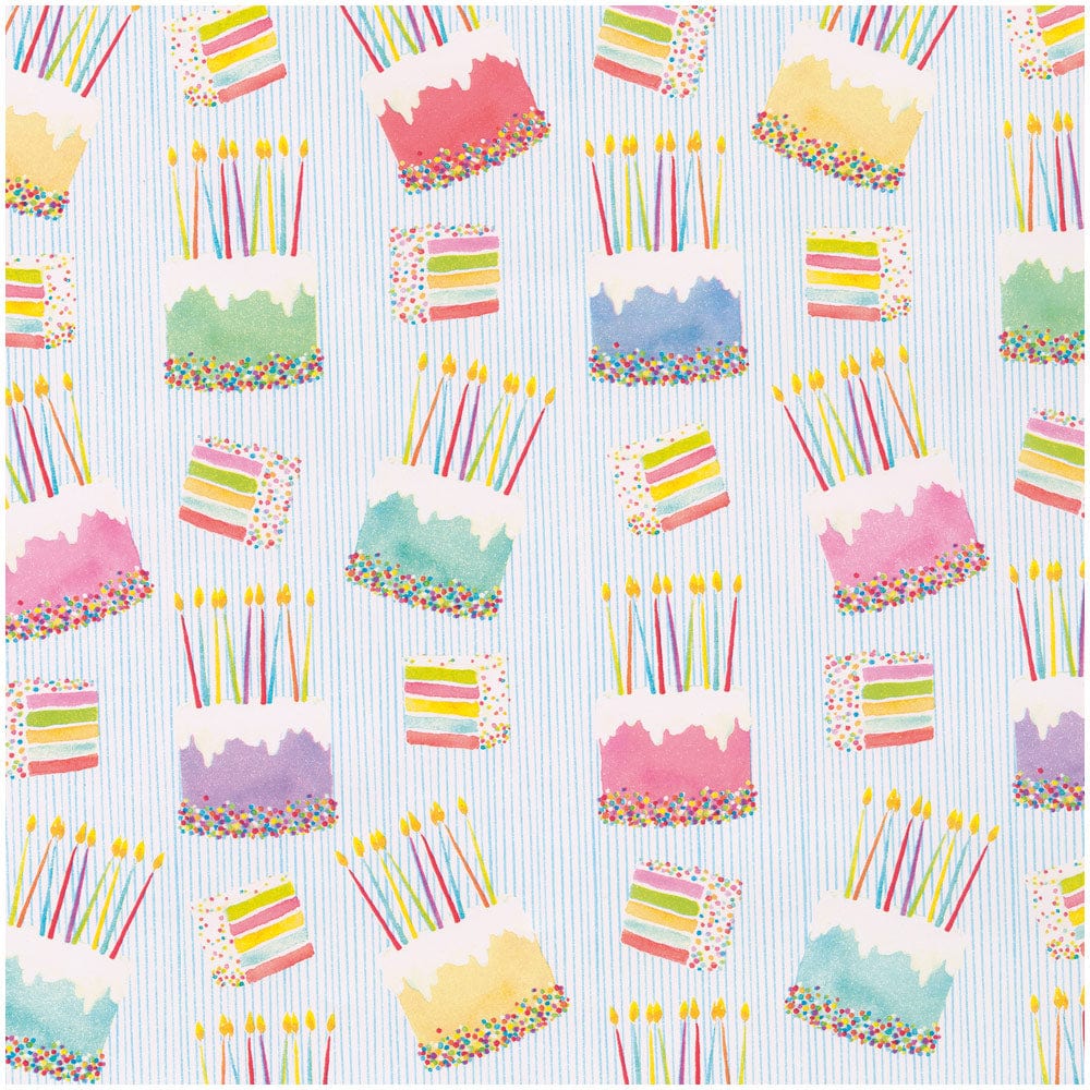 CasparI Birthday Cake Wrapping Paper