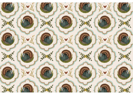Hester & Cook Heritage Turkey Meadow Paper Placemat