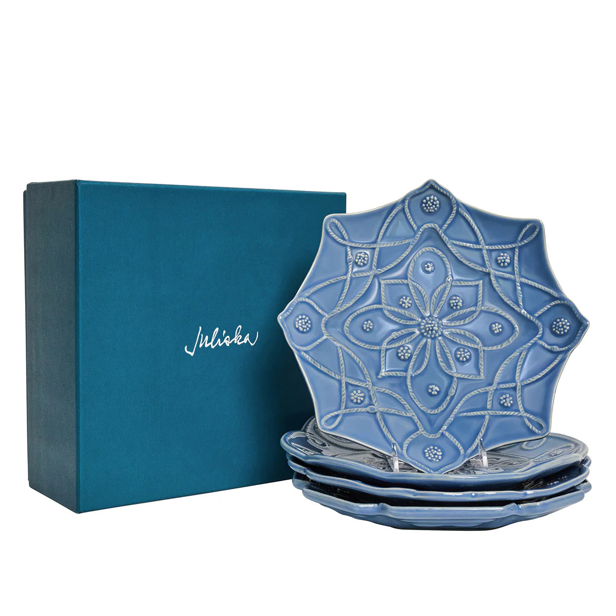 Juliska Jardins Du Monde Dessert/Salad Plate S/4 - Chambray