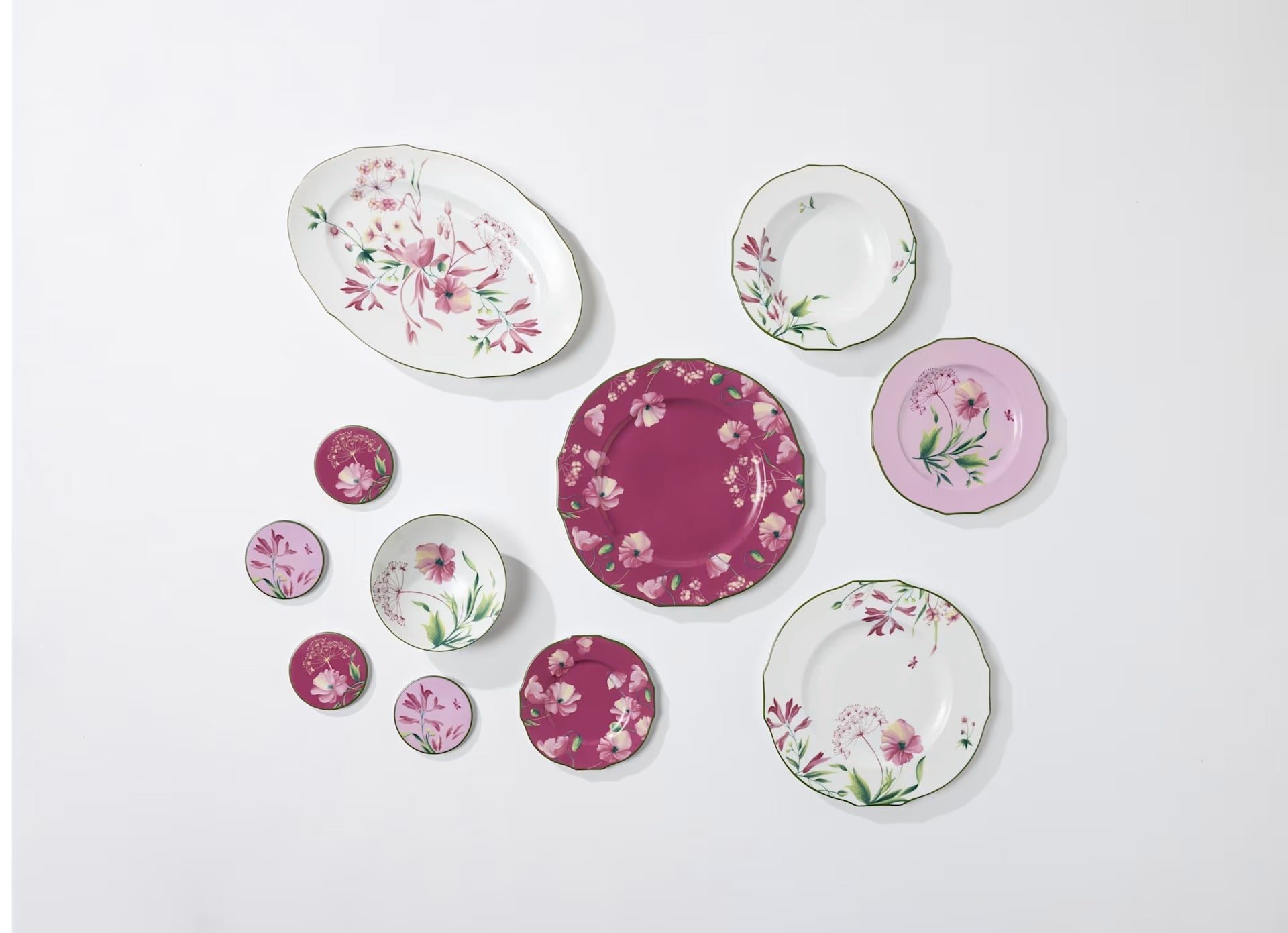 Ginori Florenza Large Oval Flat Platter - Malva