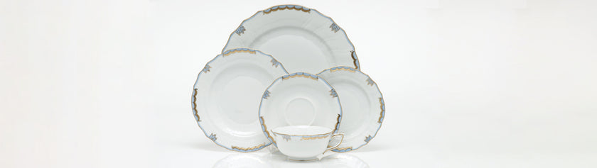 Herend Princess Victoria Salad Plate - Light Blue