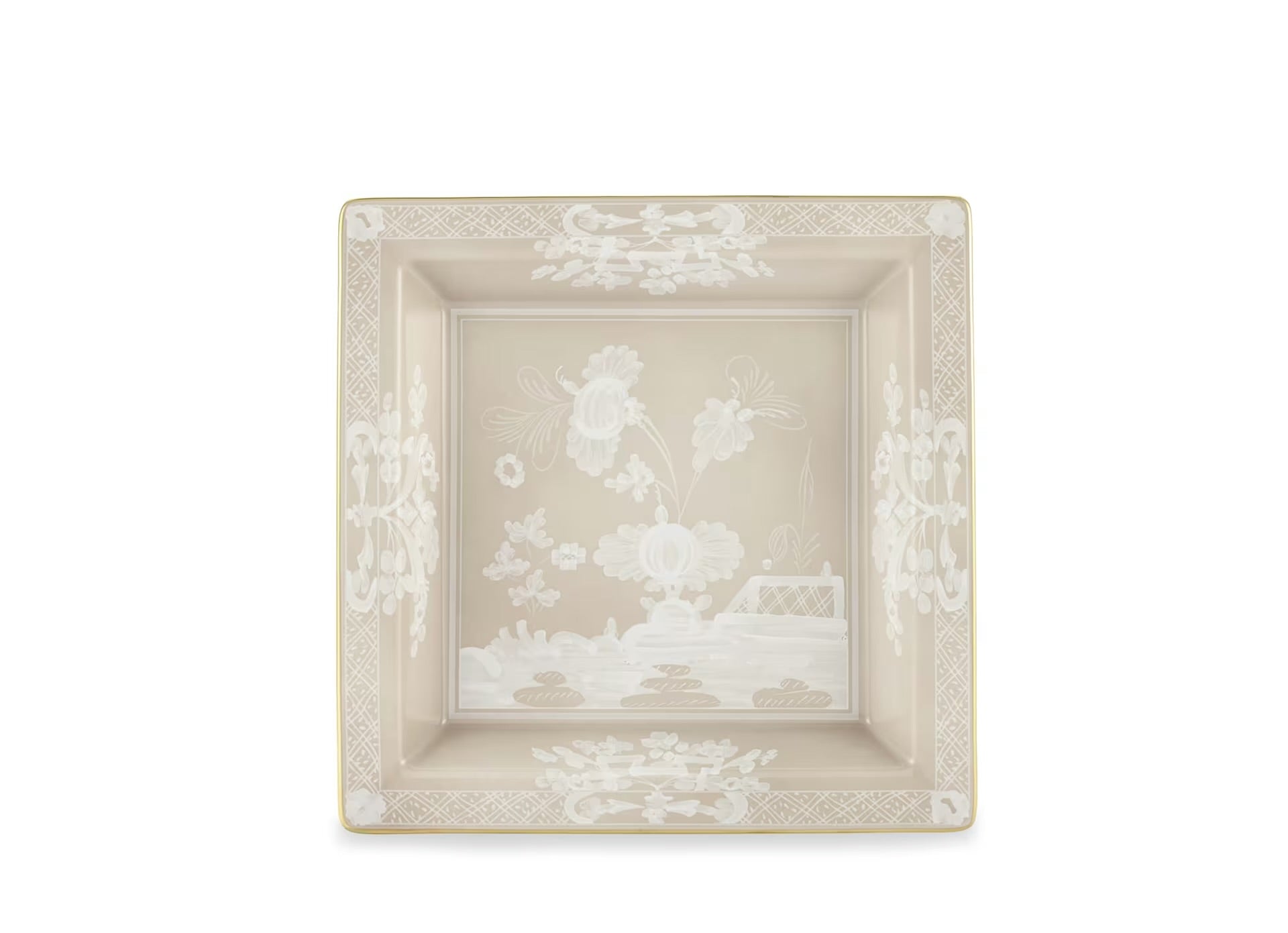Ginori Oriente Italiano Large Squared Vide Poche - Meringa