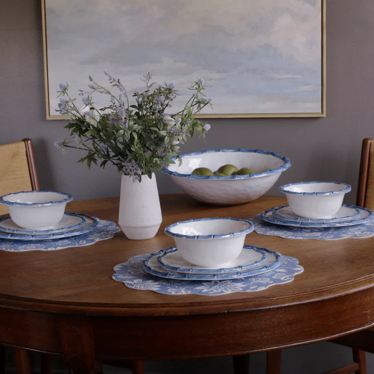 Beatriz Ball Vida Bamboo Large Blue Salad Bowl - Melamine