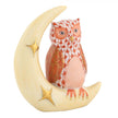 Herend Decorative Owl with Crescent Moon - Rust