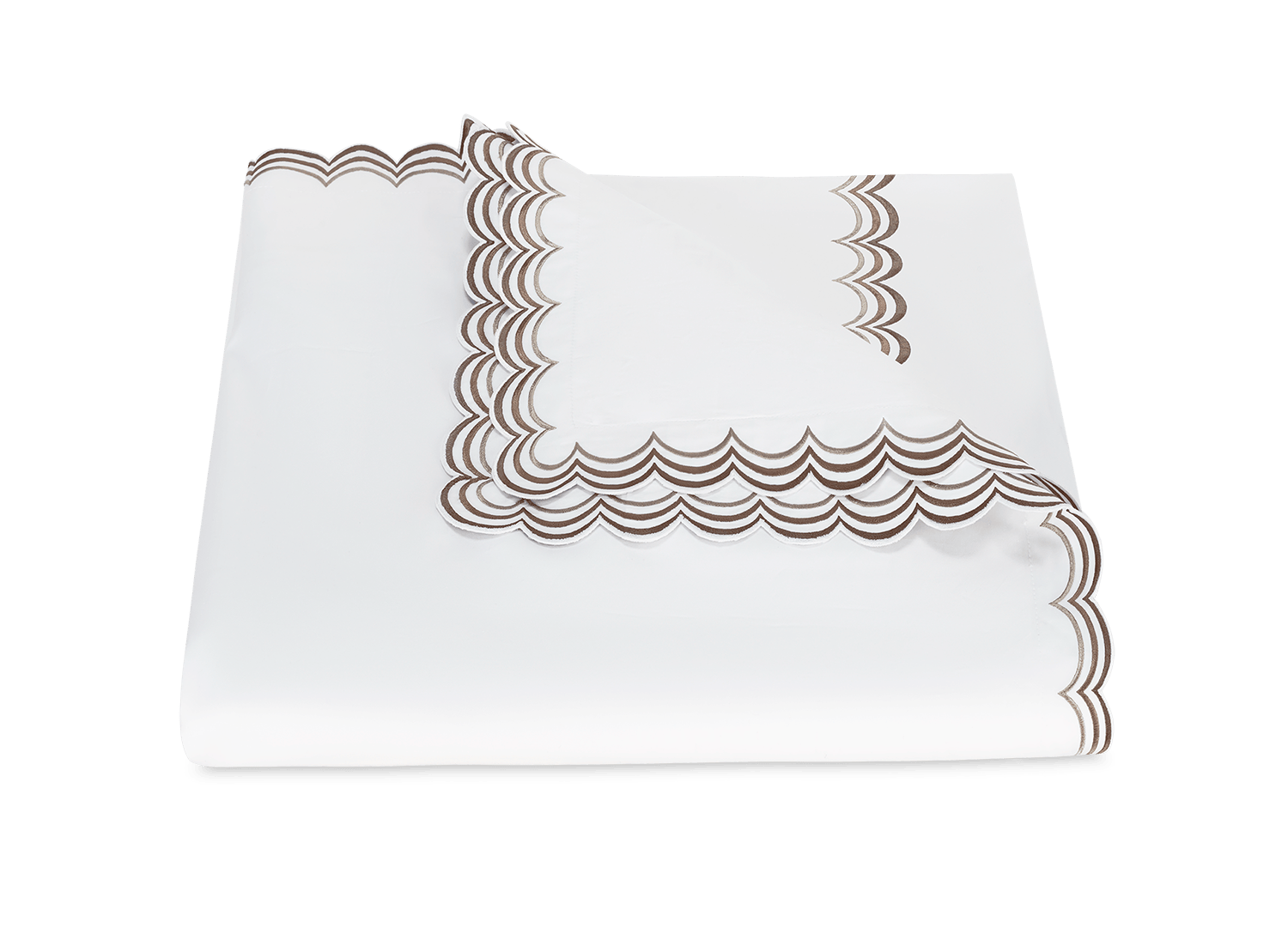 Matouk Stella Duvet Cover - Mocha