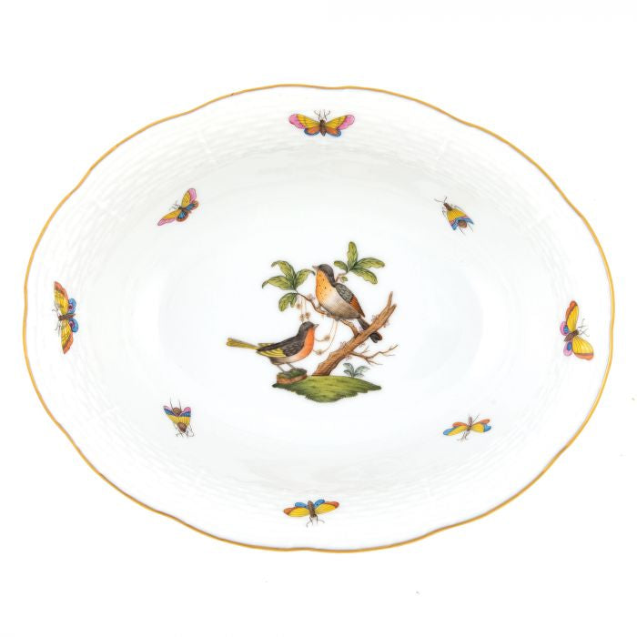 Herend Rothschild Bird Open Vegetable Bowl