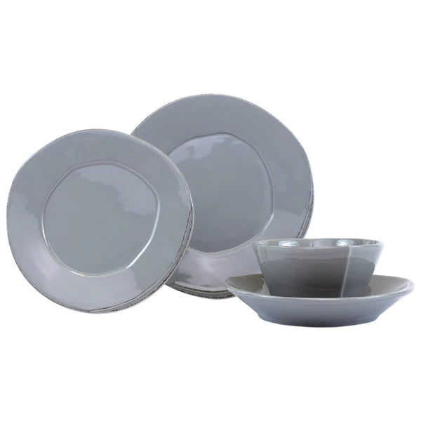 Vietri Lastra Gray European Dinner Plate