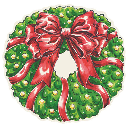 Hester & Cook Die-Cut Holiday Wreath Placemat