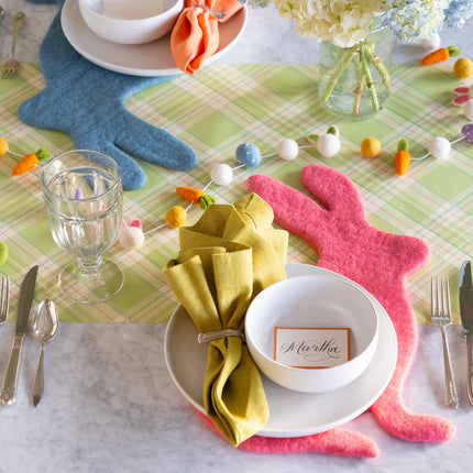 Hester & Cook Felt Bunny Placemat - Pink