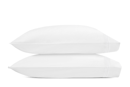 Matouk Amara Triple Pearl Pillow Case Pair - White
