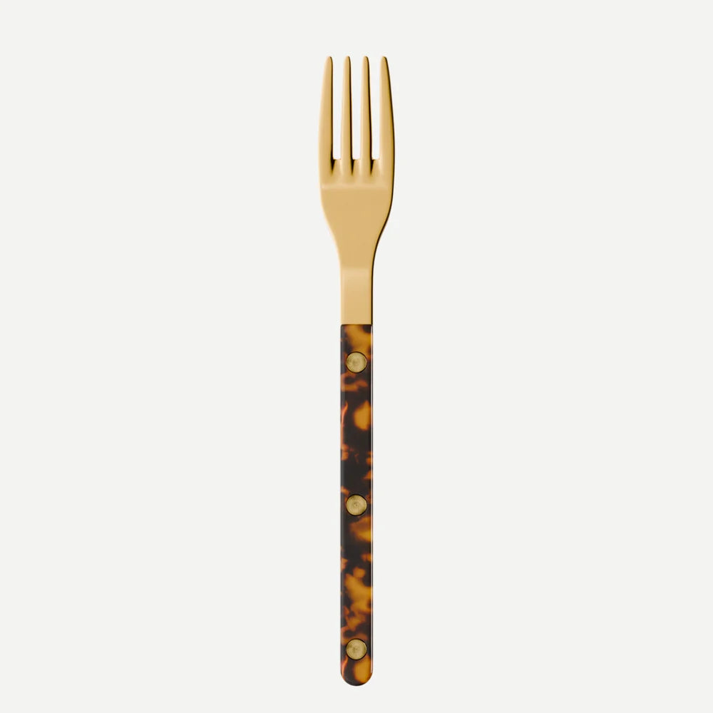 Sabre Bistrot Salad Fork - Tortoise with Gold