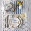Hester & Cook Cornflower Blue Linen Stripe Table Runner