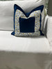 MCHI Designer Navy Velvet Window Pane Pillow