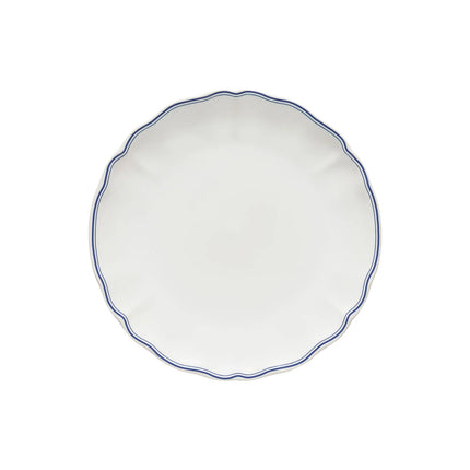 Costa Nova Vila Dinner Plate - White/Blue Edge