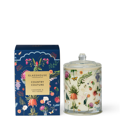 Glasshouse Country Couture Cashmere & Nectarine Candle