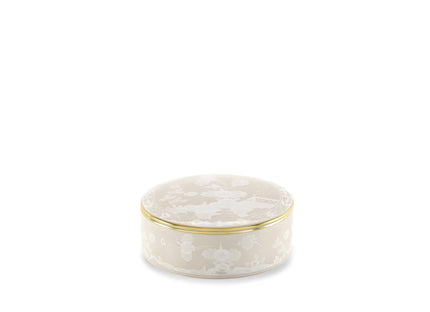 Ginori Oriente Italiano Round Box with Cover - Meringa