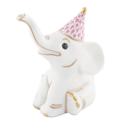Herend Decorative Party Elephant - Raspberry