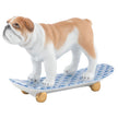 Herend Decorative Skateboarding Bulldog - Blue