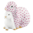 Herend Decorative Cuddling Bunnies - Raspberry