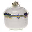 Herend Covered Sugar with Rose- Princess Victoria Blue