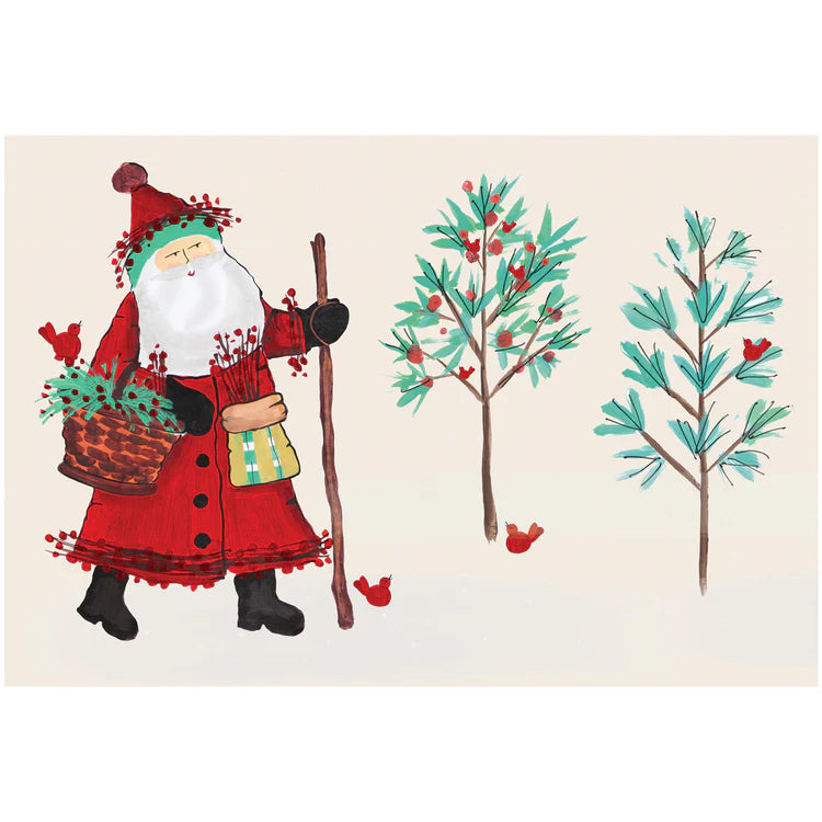 Hester & Cook Old St. Nick Forest Paper Placemat