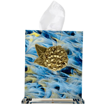 Southern Tribute Hydrangea Tissue Box Cover - Blue