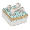 Herend Decorative Box with Bow - Green