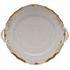 Herend Princess Victoria Chop Plate with Handles - Rust