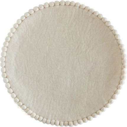 Hester & Cook Pom Pom Felt Placemat - Ivory