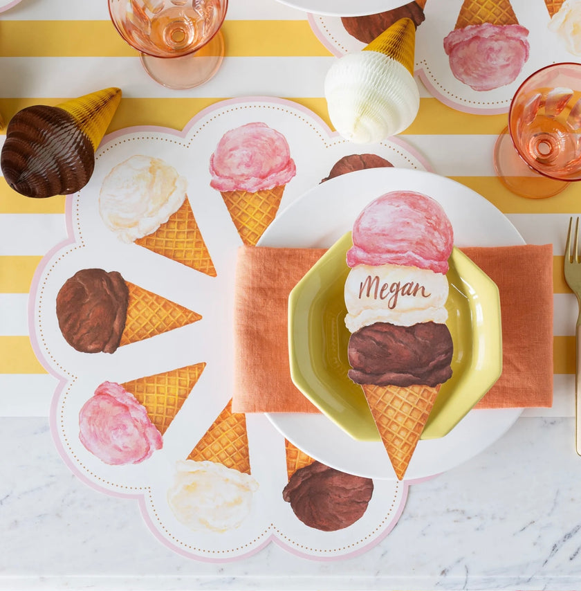 Hester & Cook Die-Cut Ice Cream Placemat