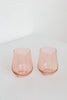 Estelle Stemless Wine Glasses - Blush