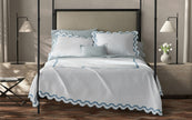 Matouk Mirasol Matelasse Coverlet - Hazy Blue