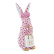 Herend Decorative Shopping Bunny - Raspberry