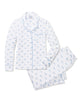 Petite Plume Women’s Long Pima Pajama Set - Something Blue Bows