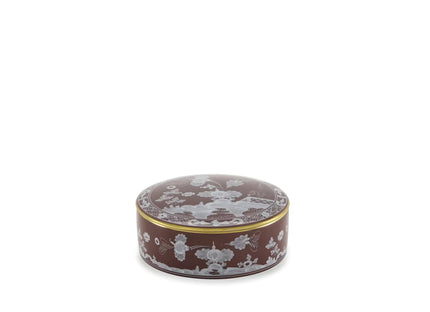 Ginori Oriente Italiano Round Box with Cover - Castagna