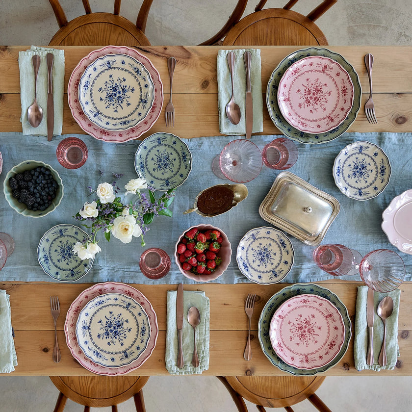 Costa Nova Vila Dinner Plate - Olive/Blue