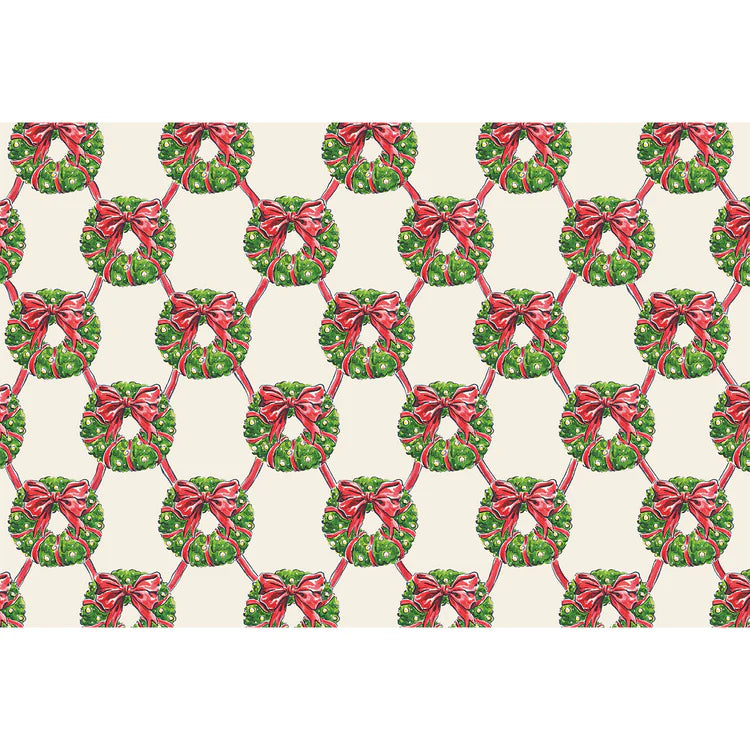 Hester & Cook Holiday Wreath Lattice Placemat