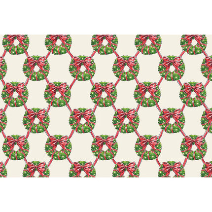 Hester & Cook Holiday Wreath Lattice Placemat
